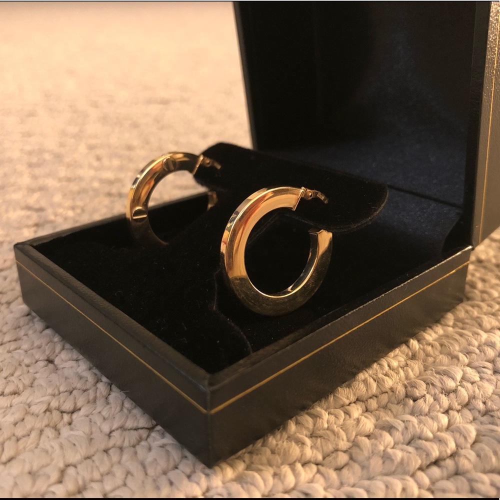Chunky 14K Gold Hoop Earrings